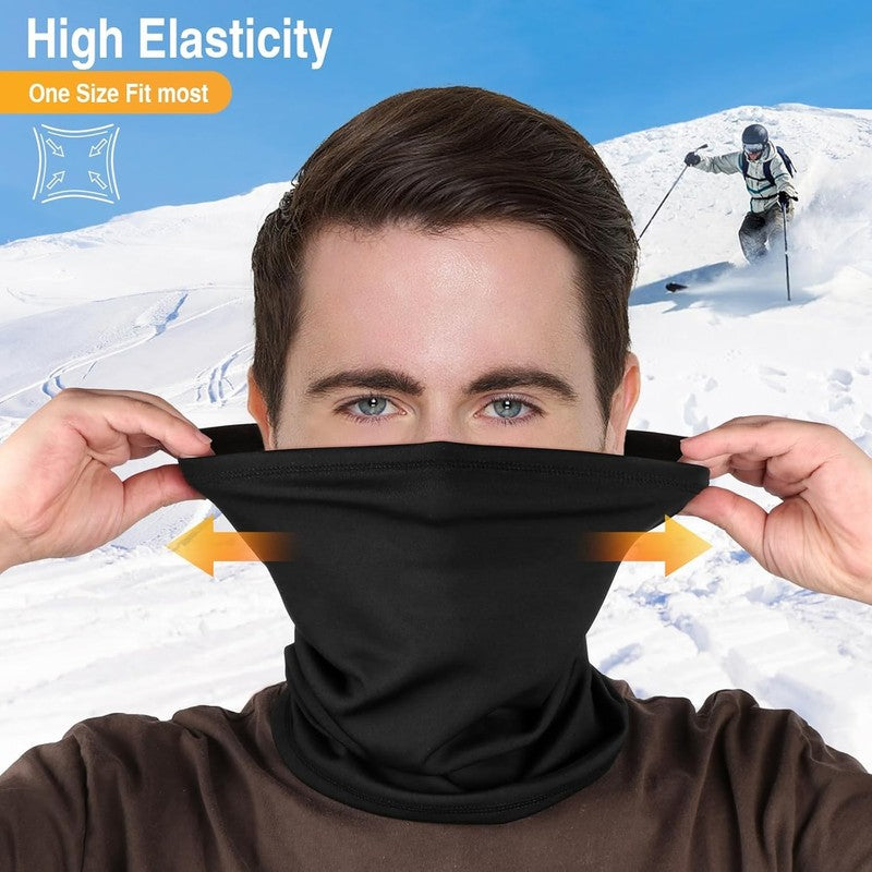 2 Pack Winter Neck Gaiter Warmer for Men&Women,Windproof Face Cover Fleece Face 2
