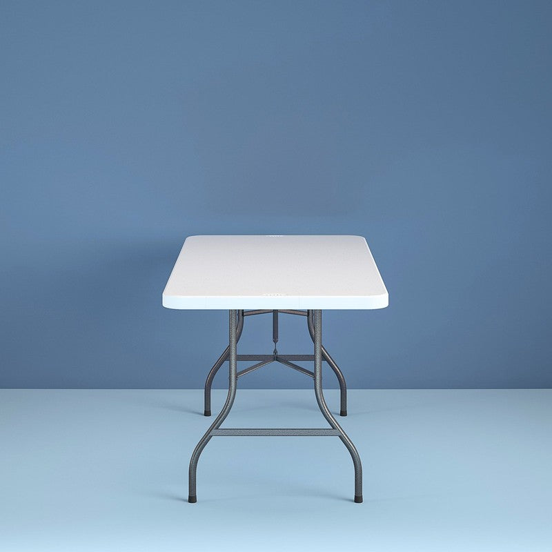 6 Foot Premium Folding Table, White Speckle4