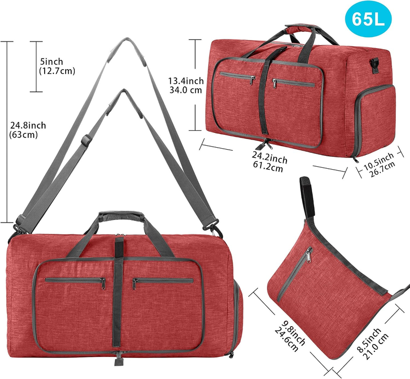 Foldable Travel Duffle Bag 65L 85L 115L Water Resistant Overnight Luggage1
