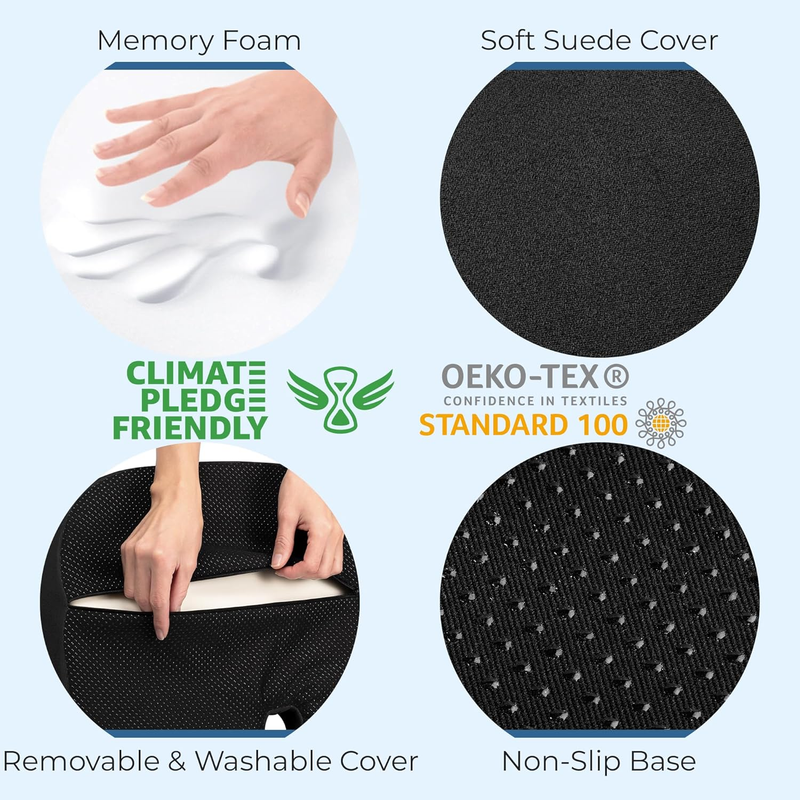 Seat Cushion for Office Chair Tailbone Sciatica Pain Relief Black5