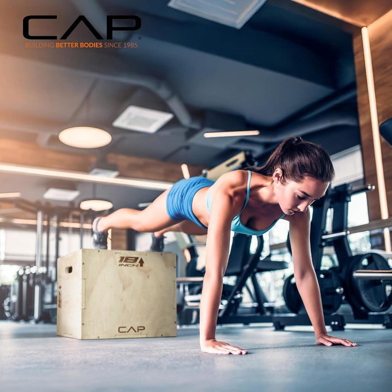 3-In-1 Plyometric Wood Box 16in x 14in x 12in6