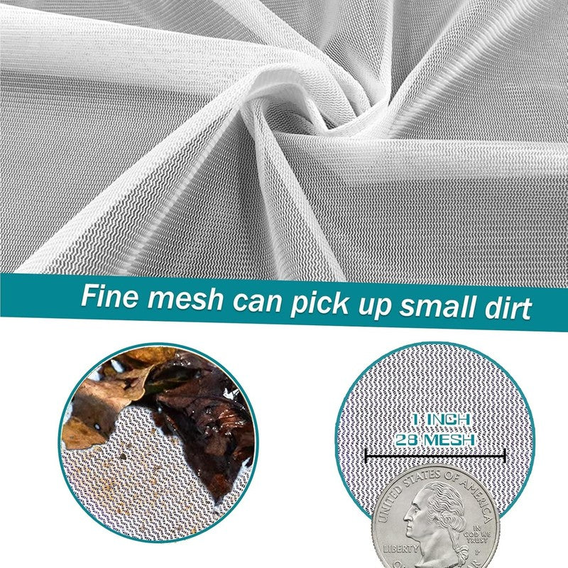 Professional Pool Skimmer Net, Heavy Duty Swimming Leaf Rake Cleaning Tool with 4