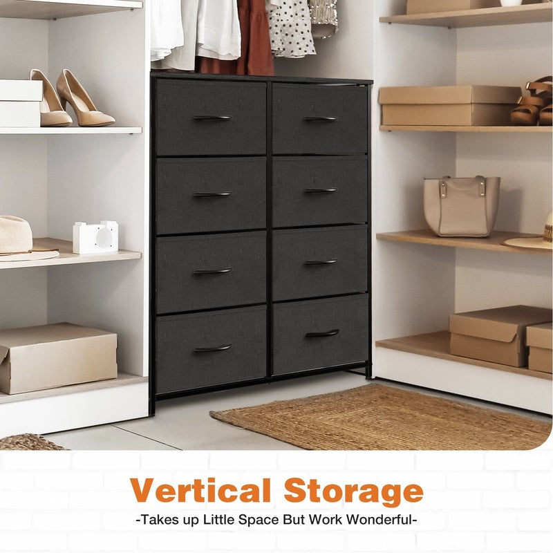 8-Drawer Fabric Dresser Storage Chest for Bedroom, Closet, Entryway, Storage Fur6