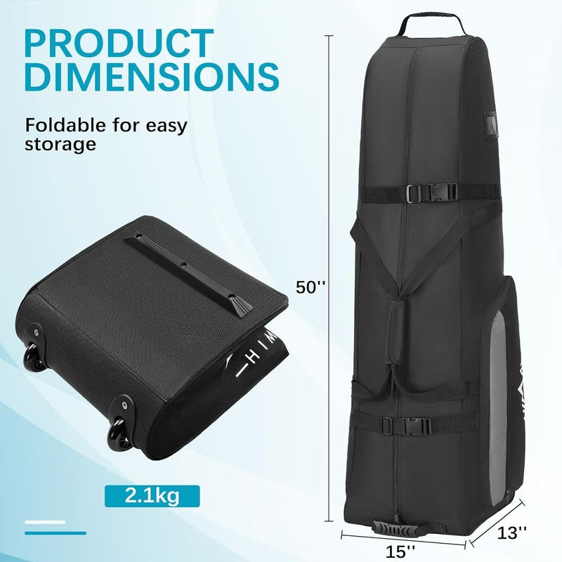 Soft Sided Golf Travel Bag w Wheels Heavy Duty 600D Polyester Universal1