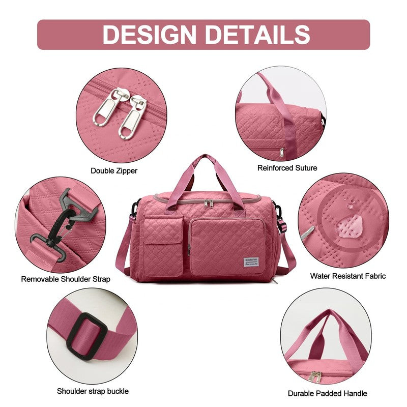 Gym Bag for Women Mens Travel Duffle Bags with Shoe Compartment Carry on Waterpr2
