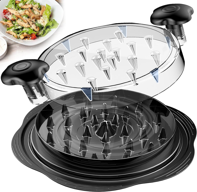 Chicken Shredder Tool Large Twist Meat Shredder BPA Free w/ Brush Fork10