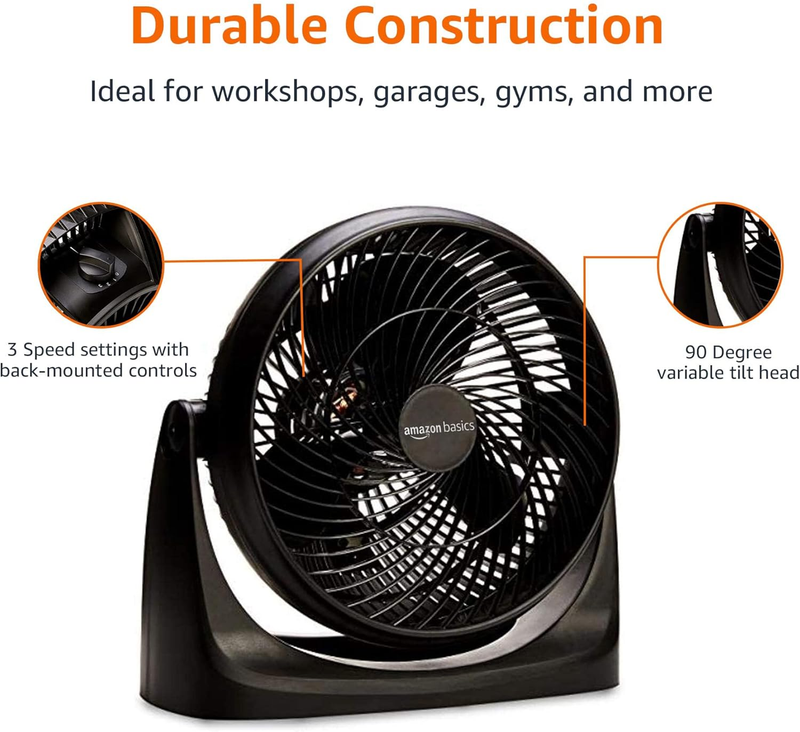 Air Circulator Fan, Desk Fan for Bedroom, Home and Office, with 90 Degree Tilt H5