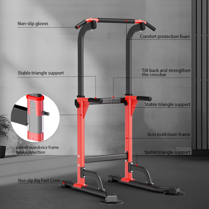 Pull up Dip Station for Home Gym Strength Training Fitness Workout Station Chin 3