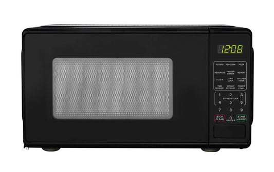 0.7 Cu Ft Countertop Microwave Oven, 700 Watts, Black0