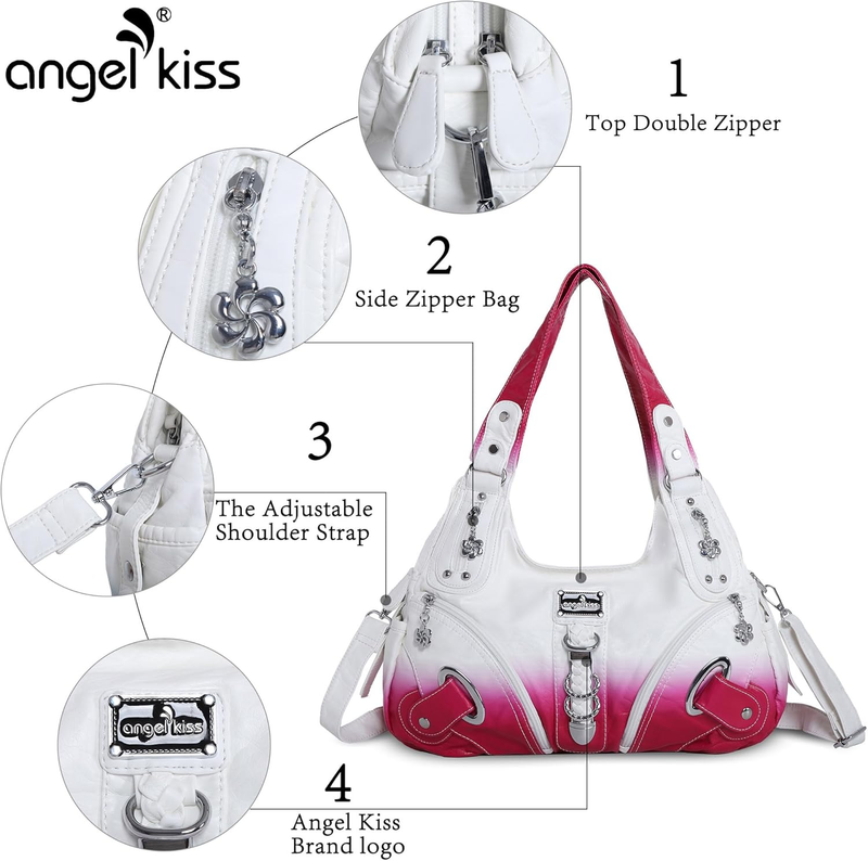 Angelkiss Women’s Large Hobo Satchel Shoulder Handbag Purse4