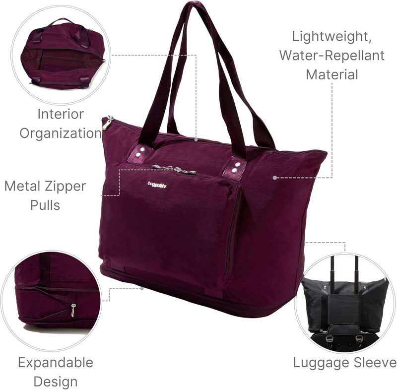 Carryall Expandable Lightweight Travel Tote 22" Packable Folding Compact Nylon W3