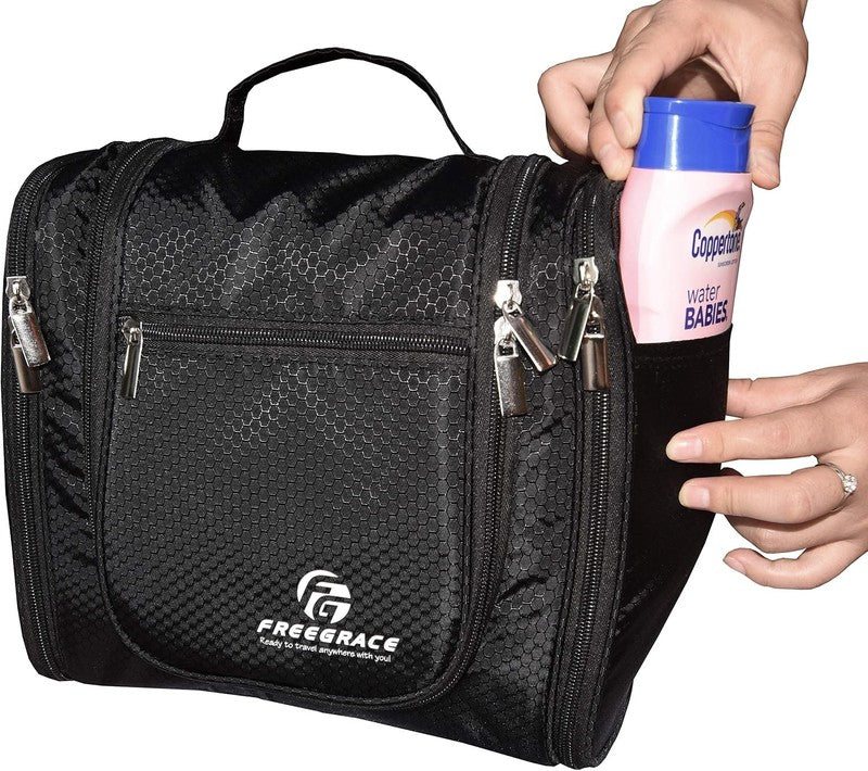 Hanging Toiletry Bag Extra Large Travel Organizer Waterproof Nylon Black3