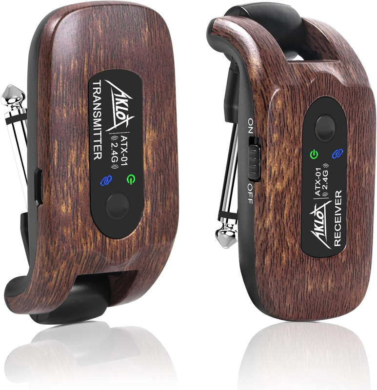 2.4GHz Wireless Guitar System Transmitter Receiver Rechargeable for Guitar/Bass8