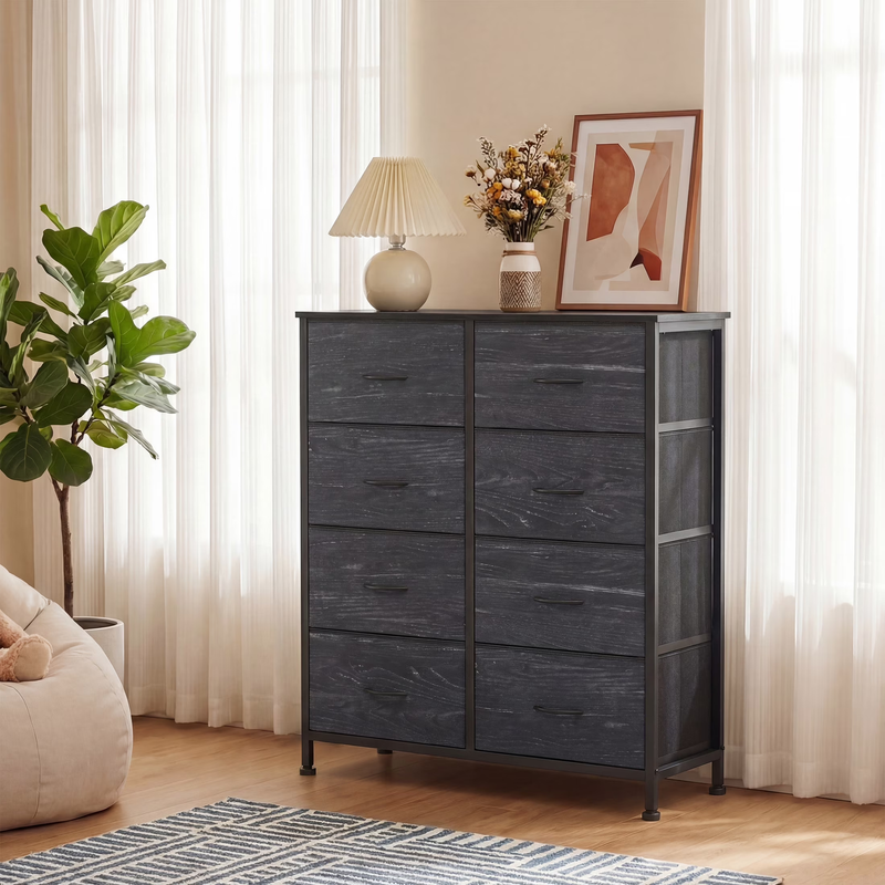 8-Drawer Fabric Dresser Storage Chest for Bedroom, Closet, Entryway, Storage Fur6