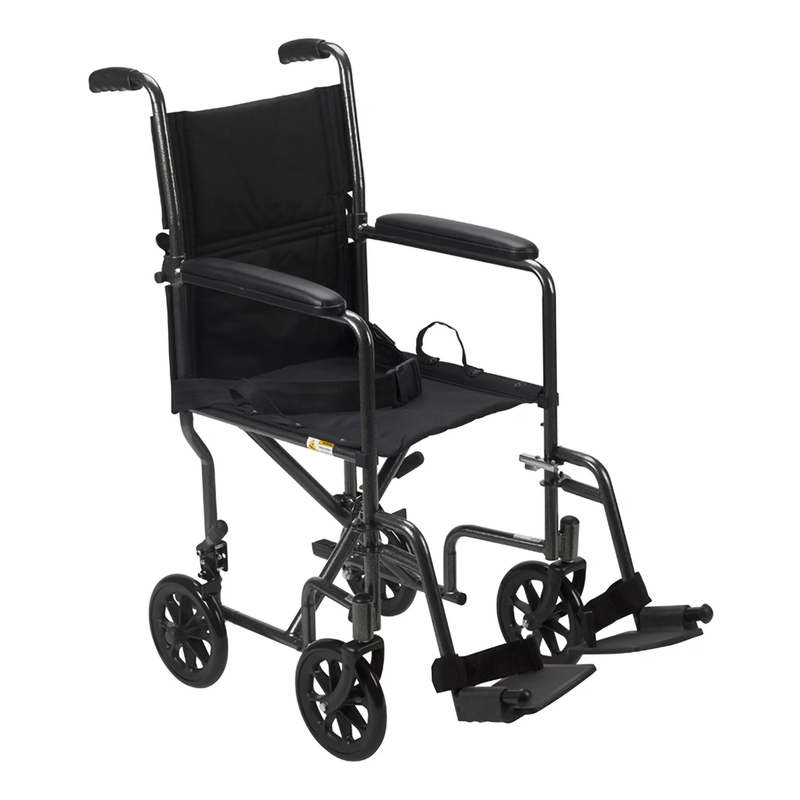 Medical Transport Wheelchair Steel 17 Inch Seat Width X 16"D 250 Lbs. Weight Cap5
