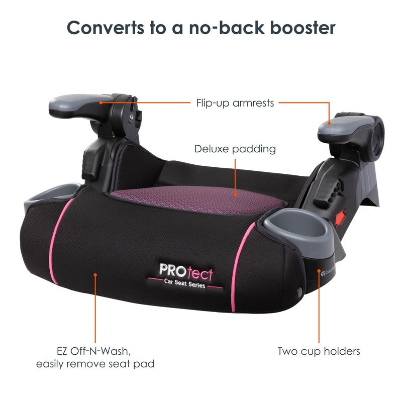 Protect 2-In-1 Folding Booster Car Seat - Pink Tech - Pink3
