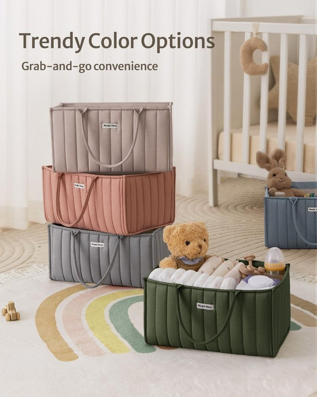 Baby Diaper Caddy Organizer Storage Basket Newborn Essentials Green7