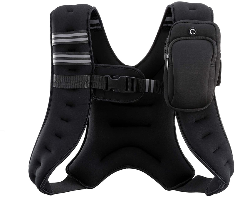 Weighted Vest 12Lb Reflective Stripe Workout Strength Training Fitness0
