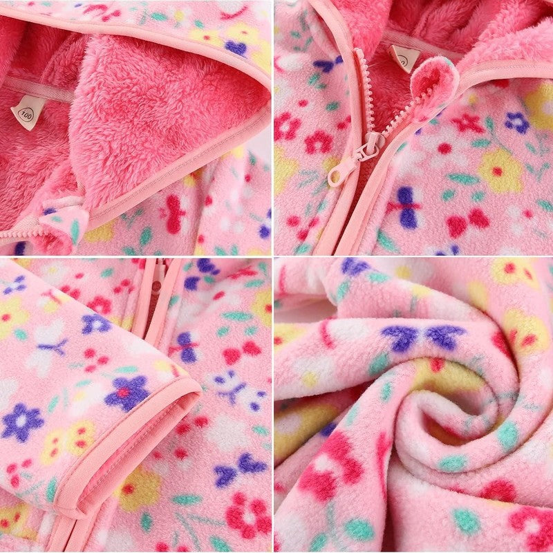 Toddler Fleece Jacket Hooded Zipper Warm Outerwear for Boys & Girls 1 6Y Sizes1