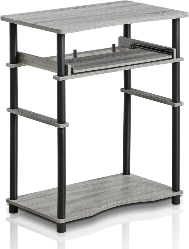 10016GYW/BK Home Laptop Notebook Computer Desk, French Oak Grey/Black3