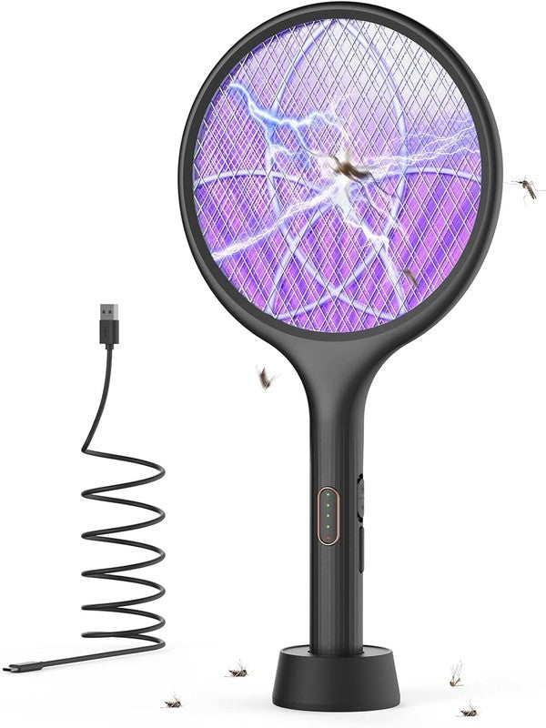 4000V Electric Fly Swatter & Bug Zapper   Rechargeable Mosquito Killer Racket8