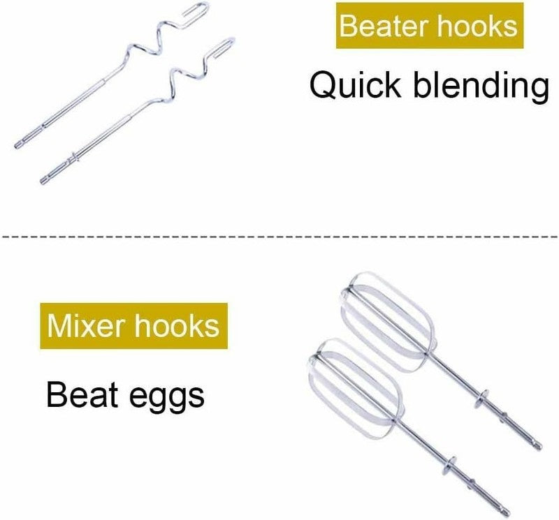 800W Electric Hand Mixer Kitchen Handheld Mixer 5 Speed Powerful with Turbo for 5