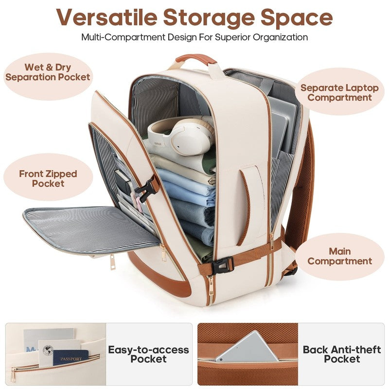 Travel Backpack for Women Carry on Backpack Flight Approved 40L Personal Item Ba7