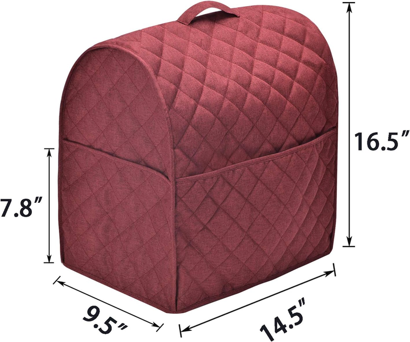 Stand Mixer Cover for KitchenAid Bowl Lift 5 8 Qt Dark Red Storage Bags3