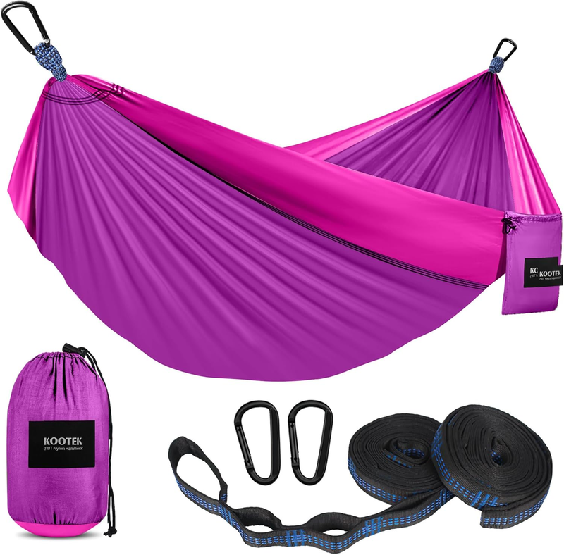 Portable Camping Hammock w/ Tree Straps & Carry Bag Outdoor Travel Hiking7