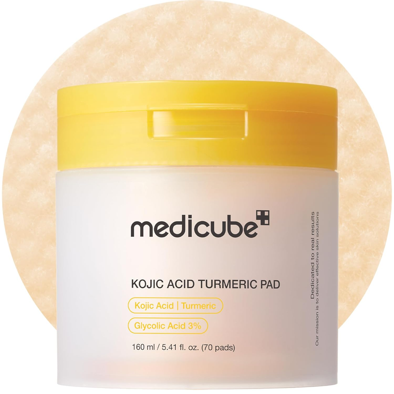 Kojic Acid Turmeric Toner Pads 70ct Niacinamide Glycolic Korean Skincare8