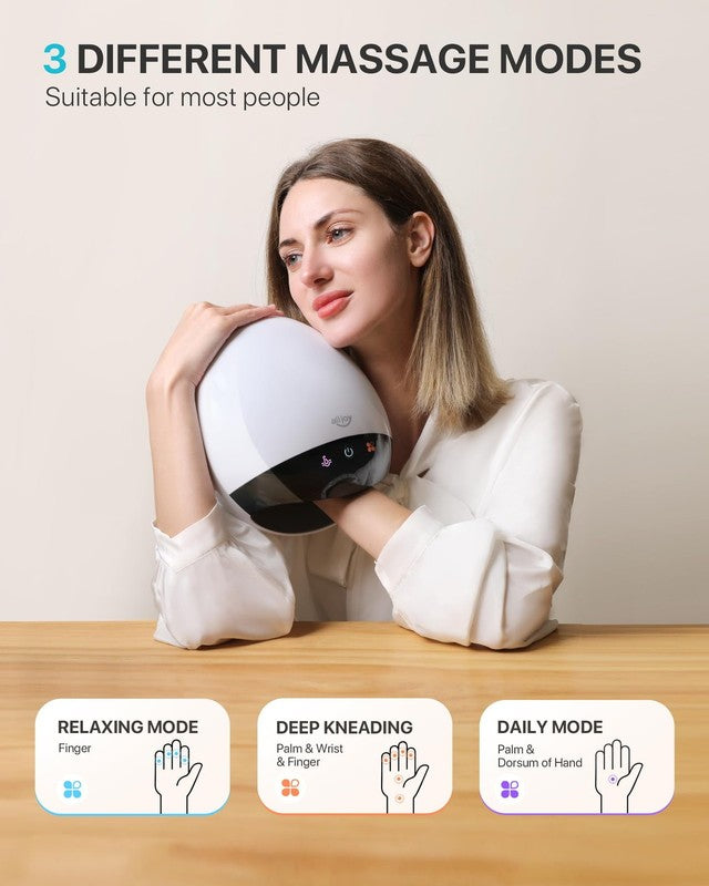 Heated Hand Massager Rechargeable Finger Compression Gift Men Women3
