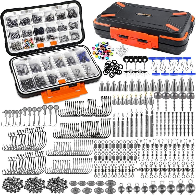 Fishing Tackle Box Kit: 264/397 Pcs Accessories for Bass & Trout Fishing6