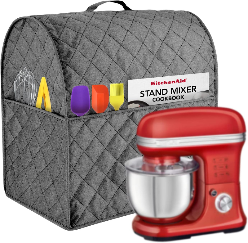 Stand Mixer Cover for KitchenAid Bowl Lift 5 8 Qt Grey Storage Bags5