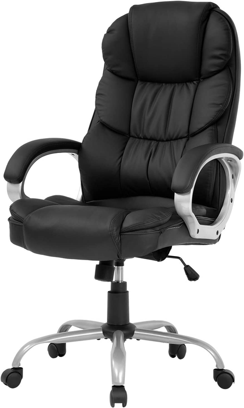 Ergonomic High Back Office Chair with Lumbar Support and Armrests - Black9