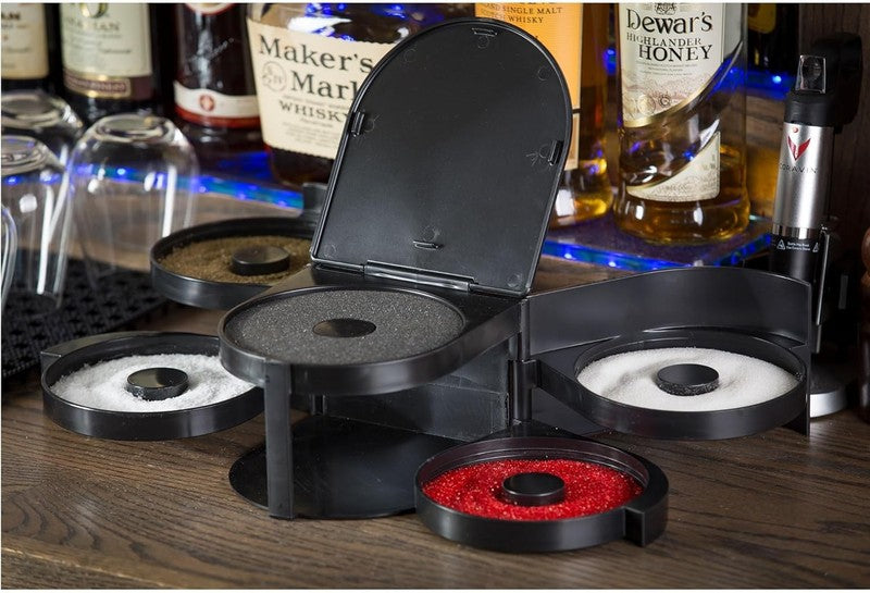 Glass Rimming Station with 5 Swing Out Trays (H5633), 2.3, Black2