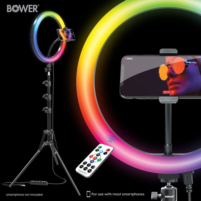 12-Inch LED RGB Ring Light Studio Kit with Special Effects; Black1
