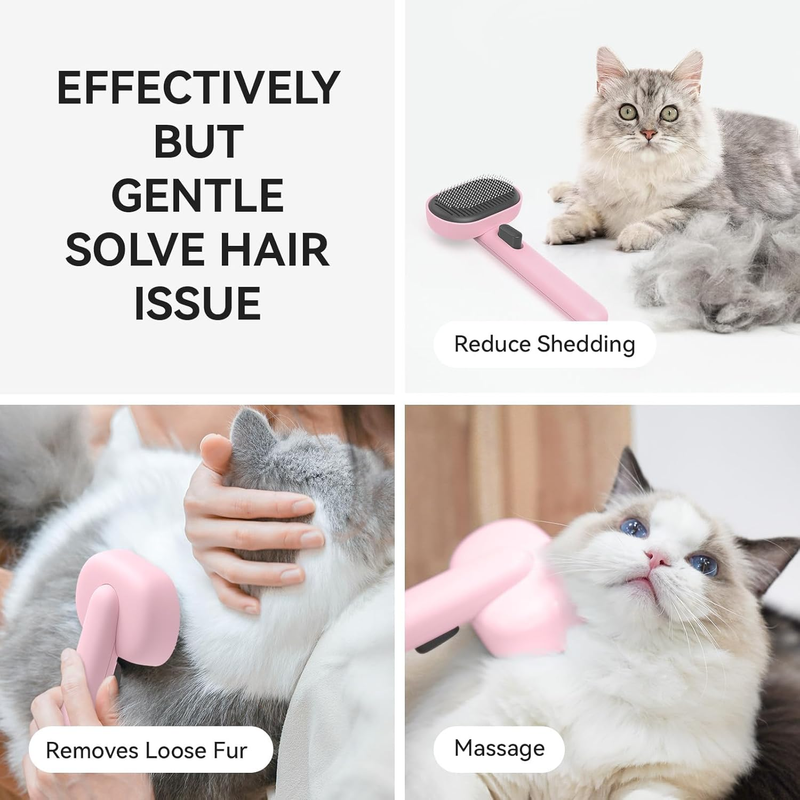 Cat Brush Shedding Long Short Hair Dog Brush Removes Loose Fur Massage Pet Brush1