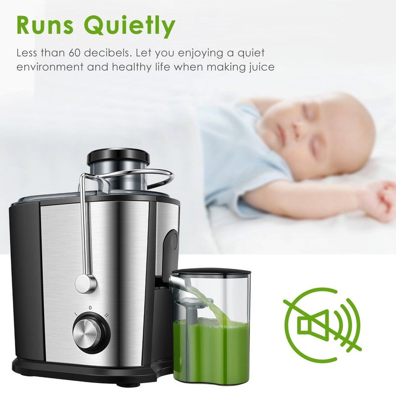 400 W 25 Oz 2 Speed Masticating Juicer, Silver4