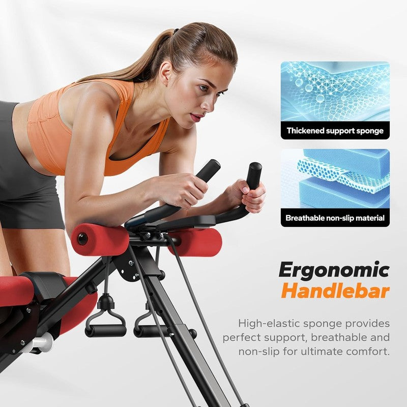 Adjustable Ab Machine for Home Gym, Foldable Ab Trainer with Knee Protection5