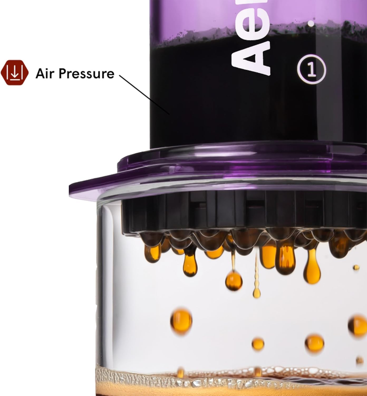 Clear Purple Coffee Press French Press Pour Over Espresso Travel Camping Brewer3