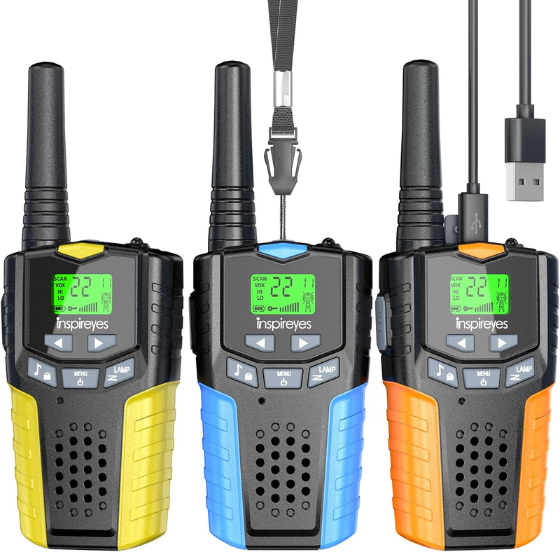 Kids Walkie Talkies 3 Pack Rechargeable Toy Radios Long Range 3 12 Gift8