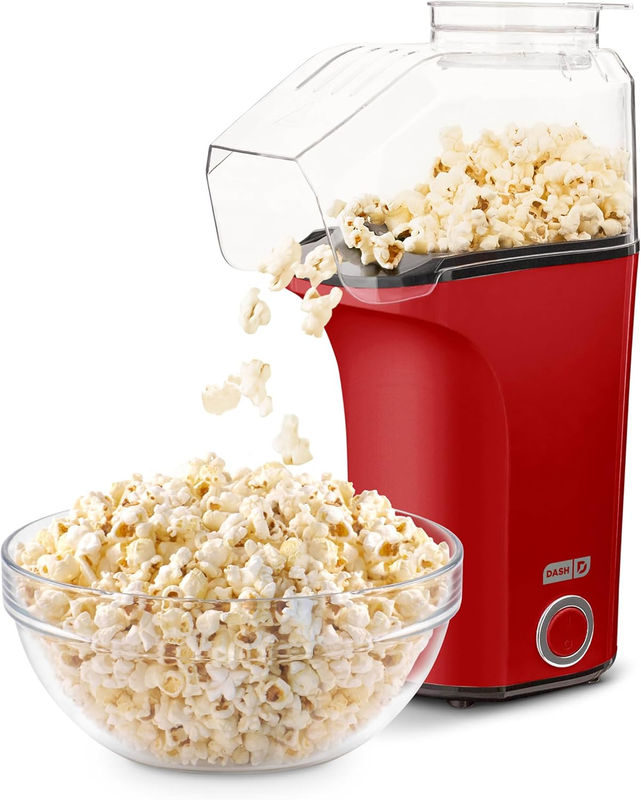 Fresh Pop Popcorn Maker   Oil Free, Air Popcorn Popper   with Measuring Cup & Re0