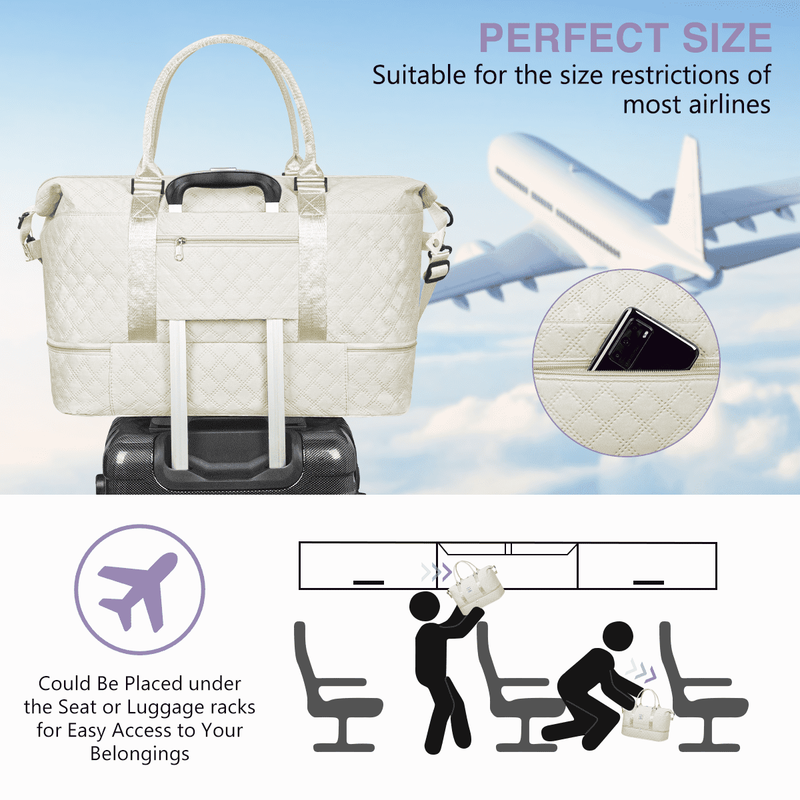 Weekender Bags for Women, Travel Duffel Bags with Shoe Compartment, Personal Ite2