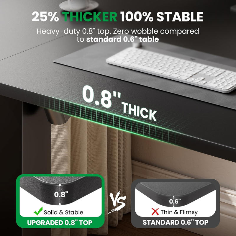 Electric Standing Desk 48x24 Sit Stand Adjustable Desk w/ Memory Presets3