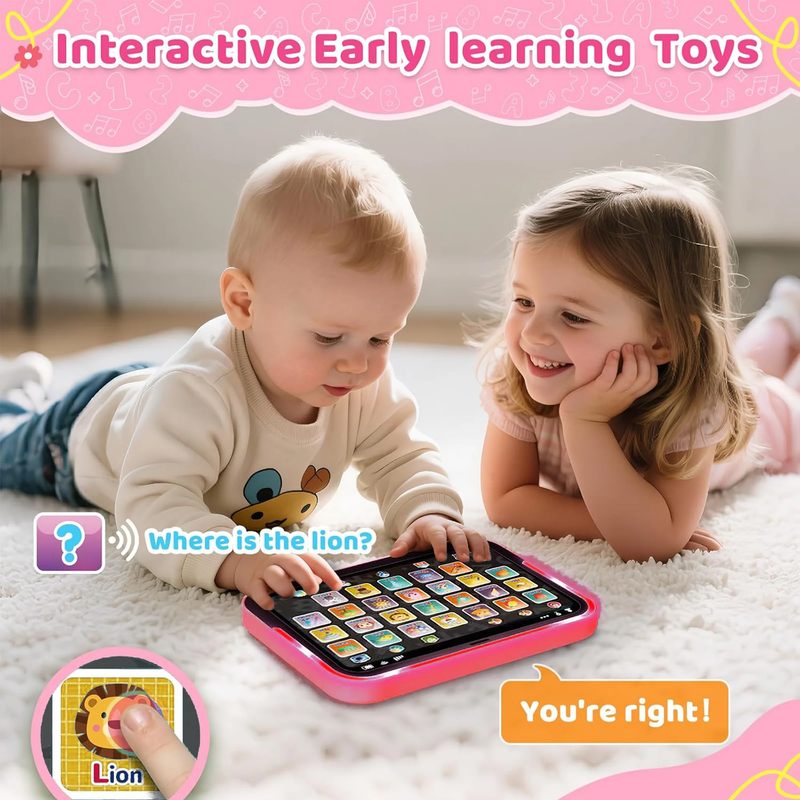 2-in-1 Kids Learning Laptop & Tablet – Montessori Educational Toy Ages 1-63