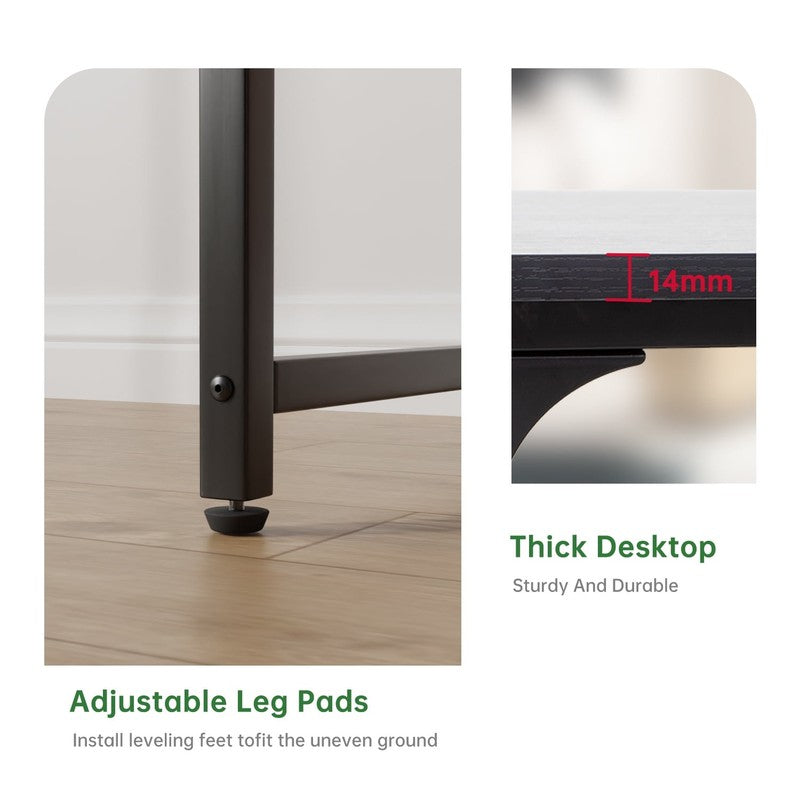 32 Inch Metal Frame Computer Desk, Modern Style, Perfect for Students and Adults3