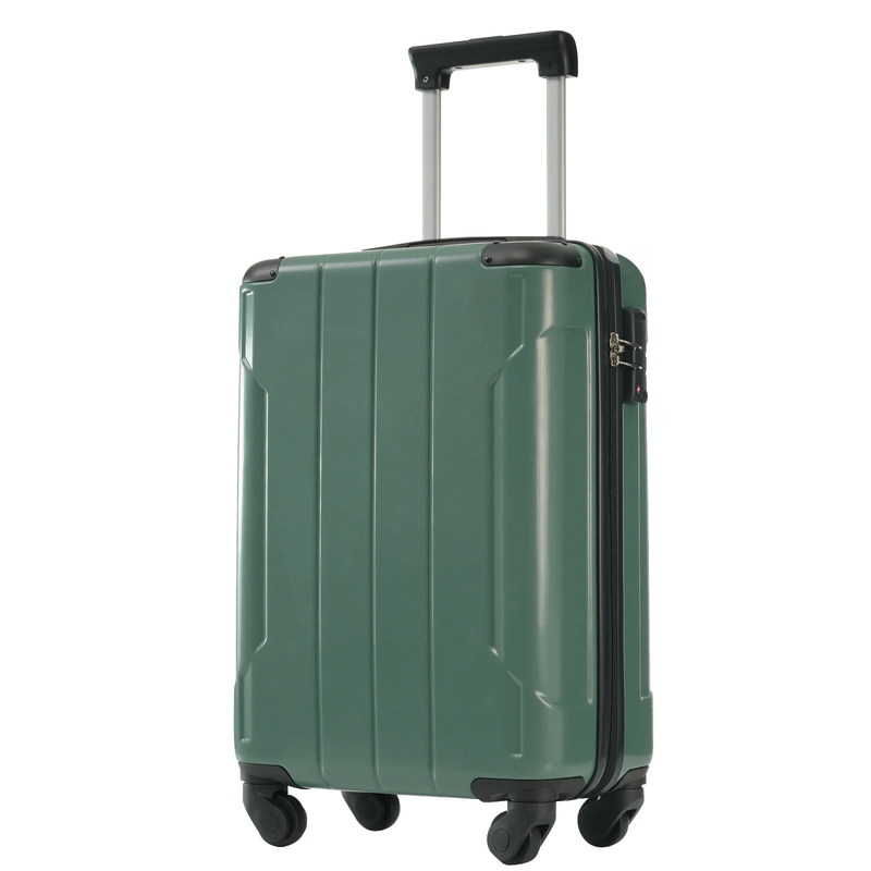 Carry on Luggage, Lightweight Durable ABS Suitcases with Double Wheels, Expandab0