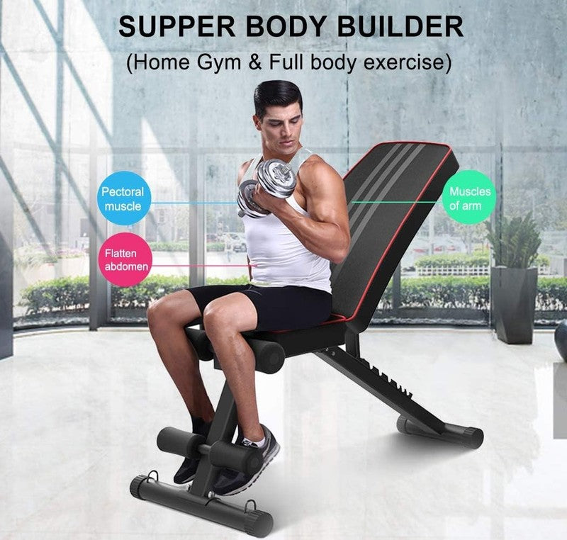 Adjustable Weight Bench, Foldable Incline/Decline Bench Press for Home Gym1
