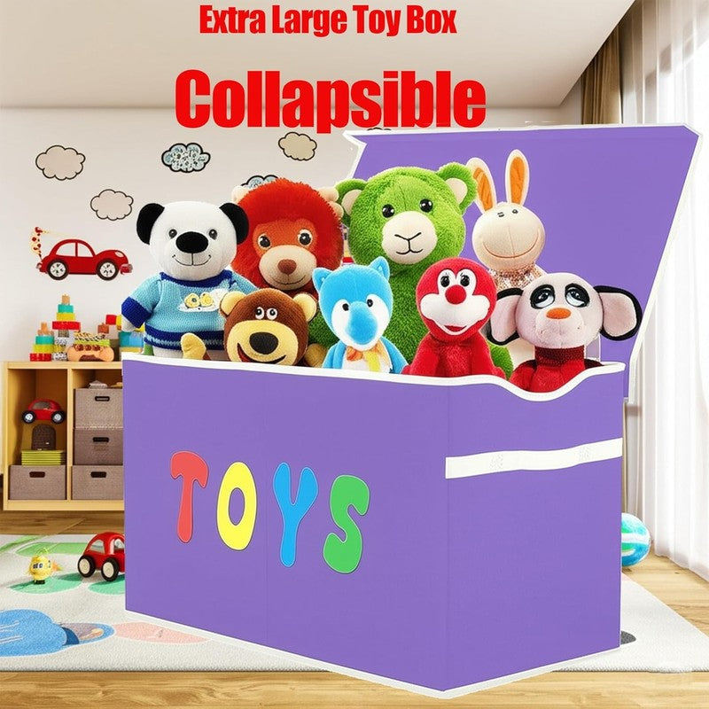 Toy Box Chest Collapsible Kids Storage Bins Extra Large Organizer Purple5
