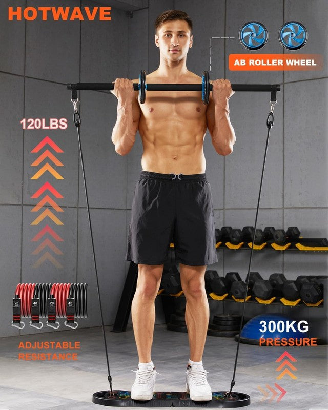 Ultimate 20-in-1 Home Fitness Kit with Push Up Board, Bands & Ab Roller2
